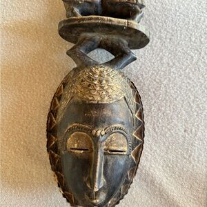 Baule wedding mask Carved Wooden Mask with Intricate Details